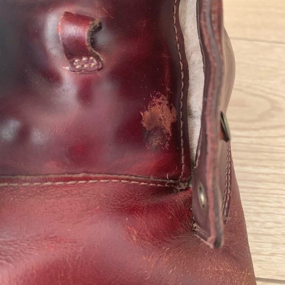 Rare UGG Cordovan Leather Hannen Boot with shearling liner - Picture 15 of 16
